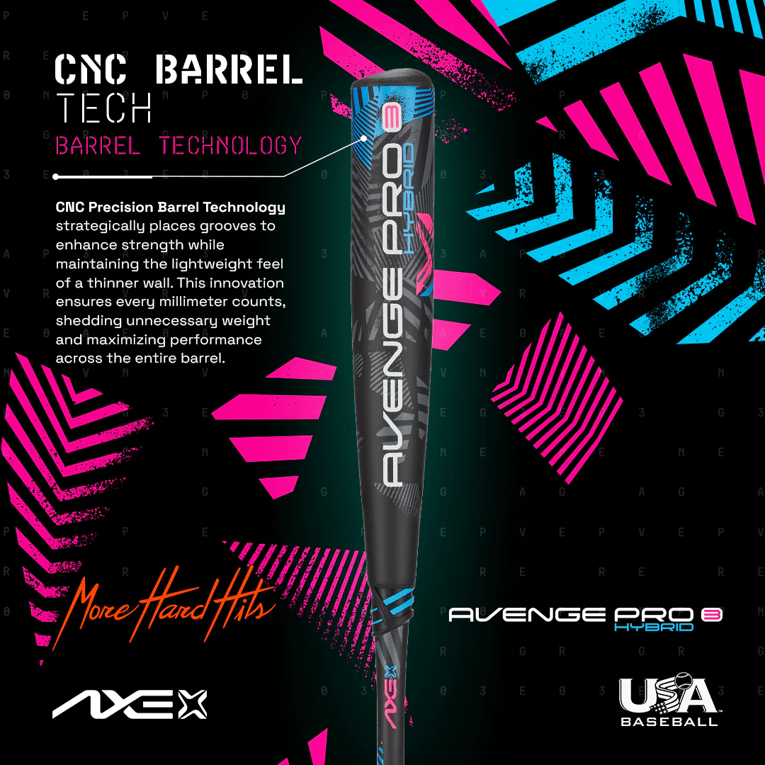 Axe Avenge Pro 3 Hybrid USA Baseball Bat , -5 - Image 9