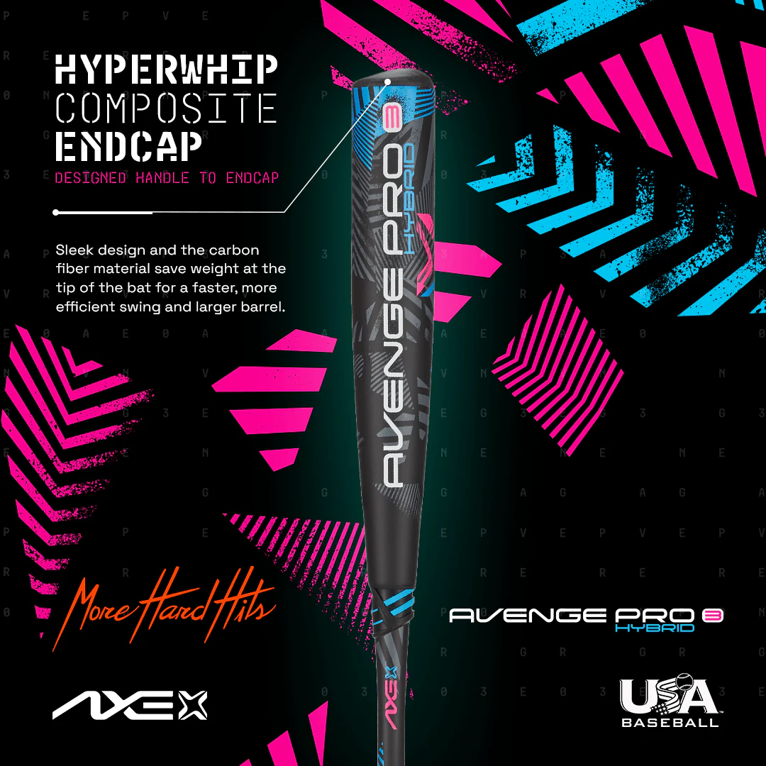 Axe Avenge Pro 3 Hybrid USA Baseball Bat , -5 - Image 10