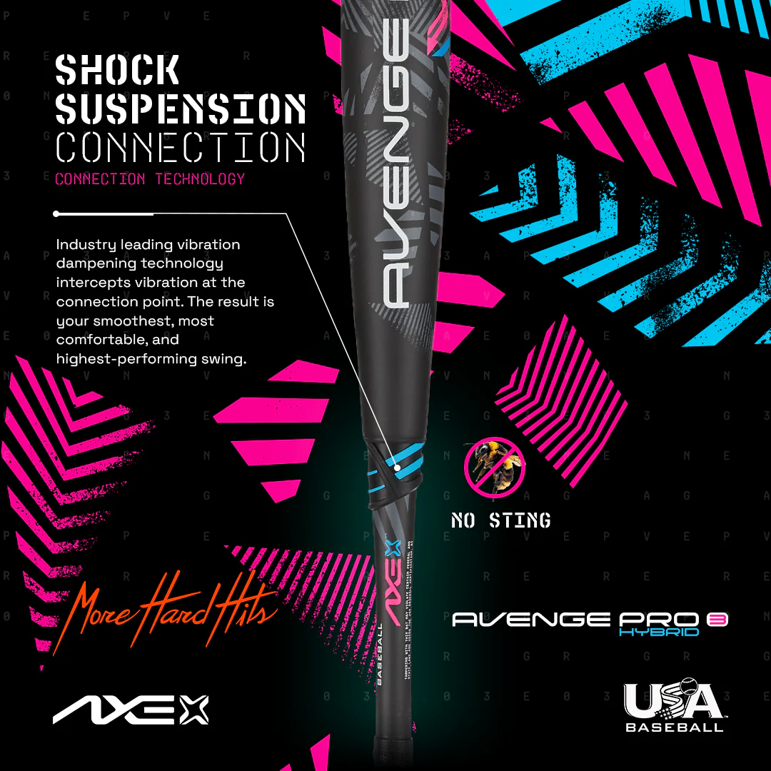 Axe Avenge Pro 3 Hybrid USA Baseball Bat , -5 - Image 11