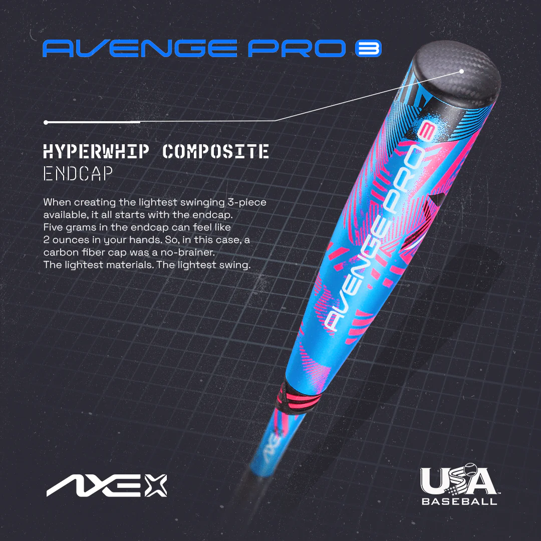 Axe Avenge Pro 3 USA Baseball Bat -10 | Standard Handle - Image 10