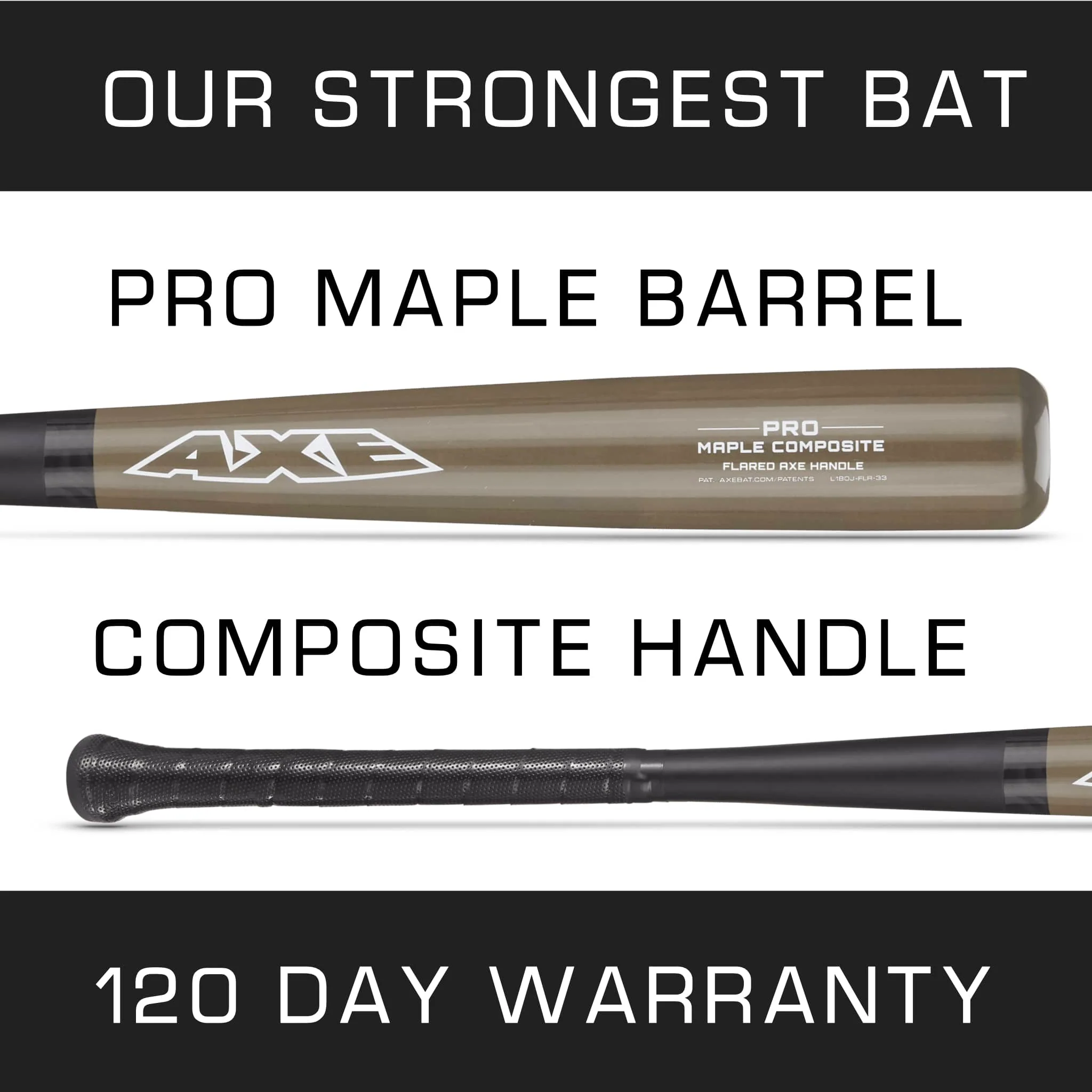 Axe Pro Maple Composite Wood Bat - Flared Handle - Image 9
