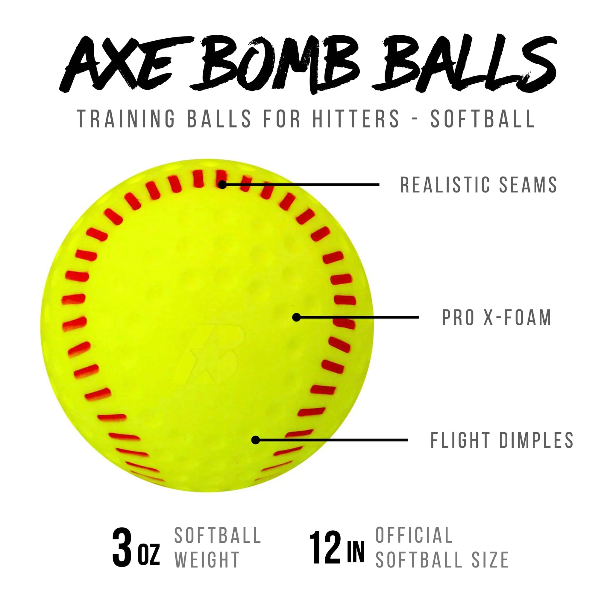 Axe Bomb Training Balls - (Softball or Baseball) 1 Dozen - Image 3